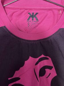 Pink Graphic Print Cropped Top