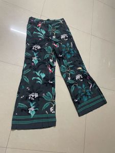 H&amp;M Floral Bird Wide Leg Trousers Ana Glover x