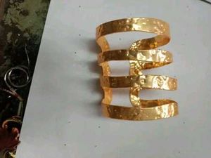 Anti-Tarnish golden plated adjustable cuff bracele