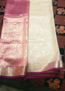 Cream Colour Silk Saree