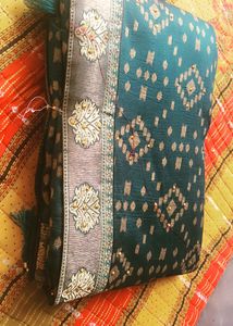 Green Saree Sambalpuri Design