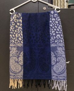 Navy Patterned Scarf
