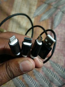 3 In 1 Usb Data Cable iPhone/C_port/Samsung Port