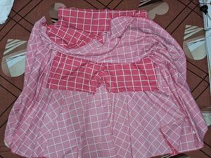 Pink Checked skirt