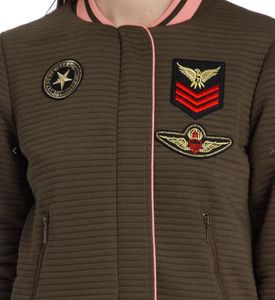 Zip Front Jacket With Applique - Vero Moda