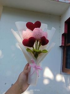 Crochet Heart Bouquet