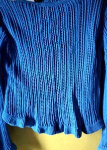 Black and Blue Knit crop shrugs