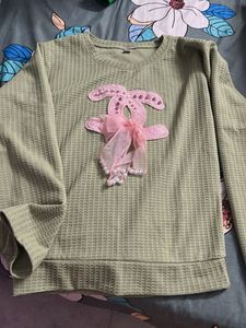 Stylish Green Top with Embellishment