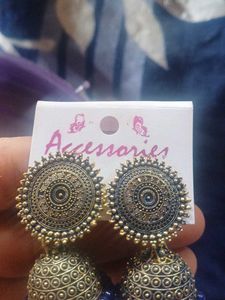 Blue Jhumka Earrings