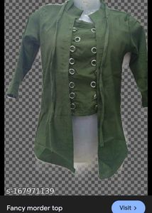 Olive Green 'Happiness' Top