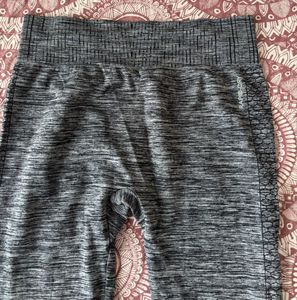 HRX Charcoal Grey Yoga Seamless Solid Tights