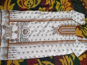 White Printed Salwar Kameez