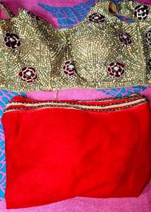 Royal Blue &amp; Gold Embellished Lehenga Set