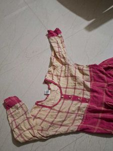 Pink Checkered Kurta