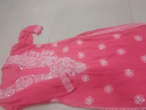 Peach Mirror Kurta Set...❤️🎀