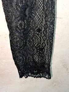 Partywear See-through Lace Mini-Dress Black 🖤