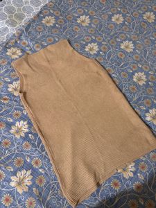 Cute Beige Sweater Mini Dress