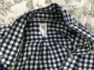GAP Check Shirt Black And White