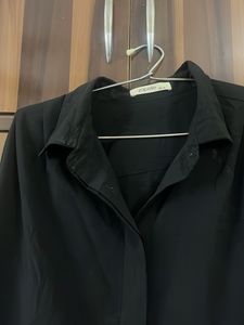 Chic Black Button-Down Top