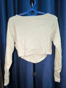 Light Olive Green Ribbed Crop Top