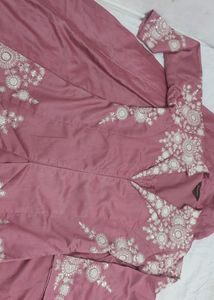 Dusty Rose Embroidered Co Ord Set