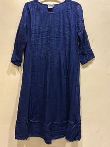 Neerus Blue Kurta Size L