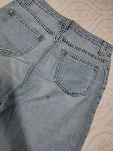 Light Wash Denim Jeans , ankle length jean