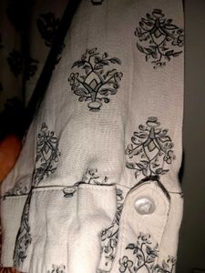 Patterned White short kurti