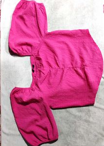A Rose Colour Crop Top