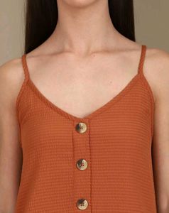 Button-Down Sun Dress With Two Pockets