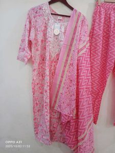 new chacha bhatija Pink Kurta Set &amp; Dupatta