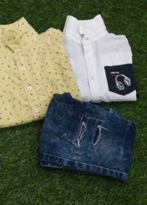 3-4 Years Boy 2 shirt&1&pant Set