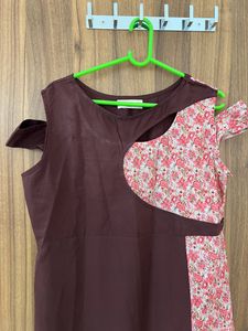 Brown Designer Kurta With Hanging Sleeves