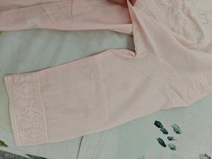 Organic Cotton Melange Pink Kurta