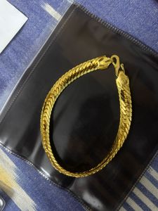 Gold 18kt Coated Men’s Bracelet-Demi Fine Jewel