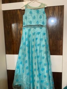 Sky Blue Embellished Lehenga Choli