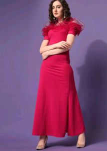 Pink Off Shoulder Dress