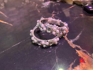 Pearl &amp; Crystal Cuff Bracelets
