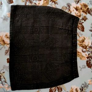 Patterned Mini Skirt