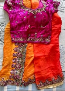 Handwork Heavy Saree For Wedding Reception