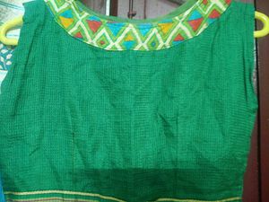 Green Geometric Print Dress