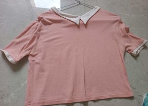 Cute Pink Collared Top