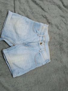 Y2k Handprint Denim Shorts