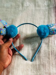 Blue Bunny Ear Headband