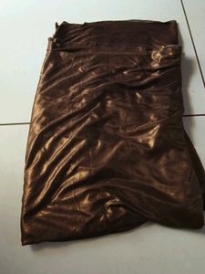 golden saree with white blouse