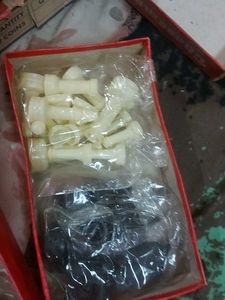 Vintage Chess Set Pieces, 2 Piece
