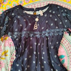 Dark Blue Short Top