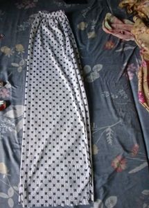 White  &amp;Black Printed Daily Wear Plazo