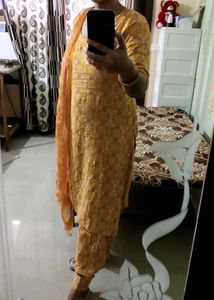 yellow patiyala salwar suit