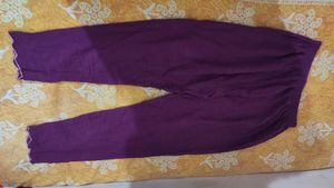 Wine Colour Floral Cut Neck Kurta Set